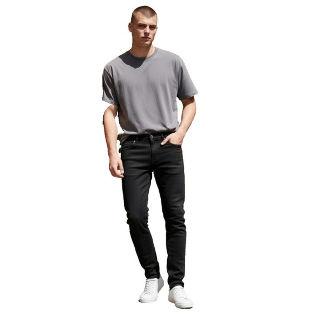 ASOS DESIGN Men's Straight Leg‎ Black Denim Jeans W32 L30 Classic Minimalist 90s